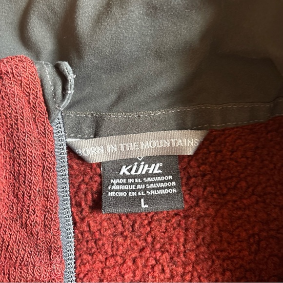 Kuhl Sweater Men L Brick Red Interceptr 1/4 Zip Pullover Fishing Camping Hiking - Picture 3 of 10